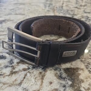 Fossil Men's Dark Brown Leather Belt